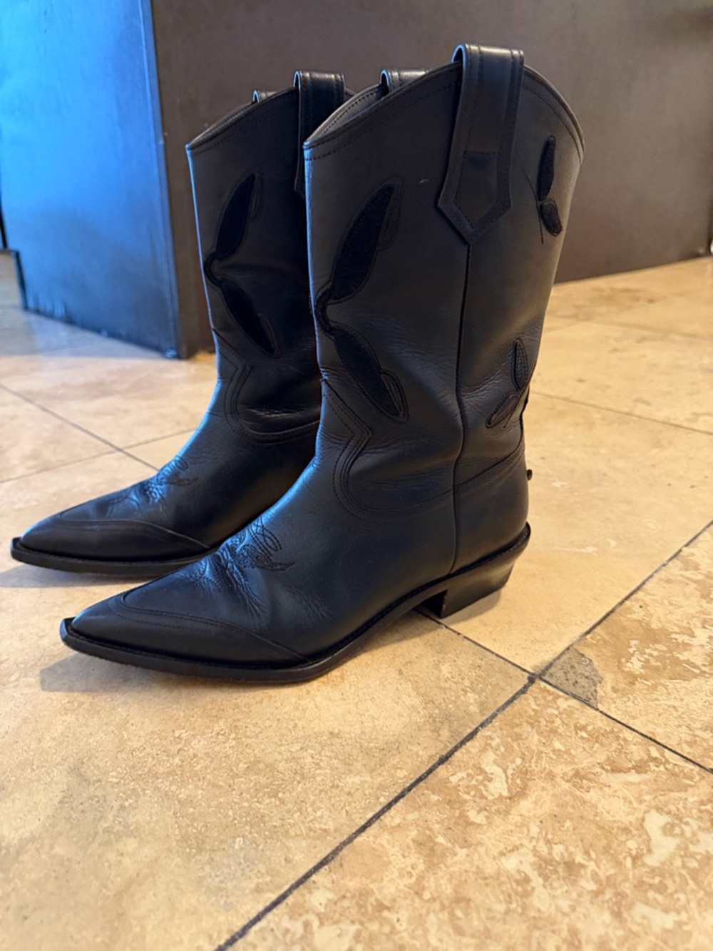 Zadig&Voltaire Women's Cara Western Leather Ankle Boots size 37 - Picture 2 of 6
